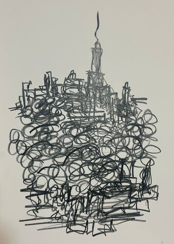 Observations From the 31 Floor W 67 Street par Yann Toma, Œuvre sur papier en vente sur Singulart