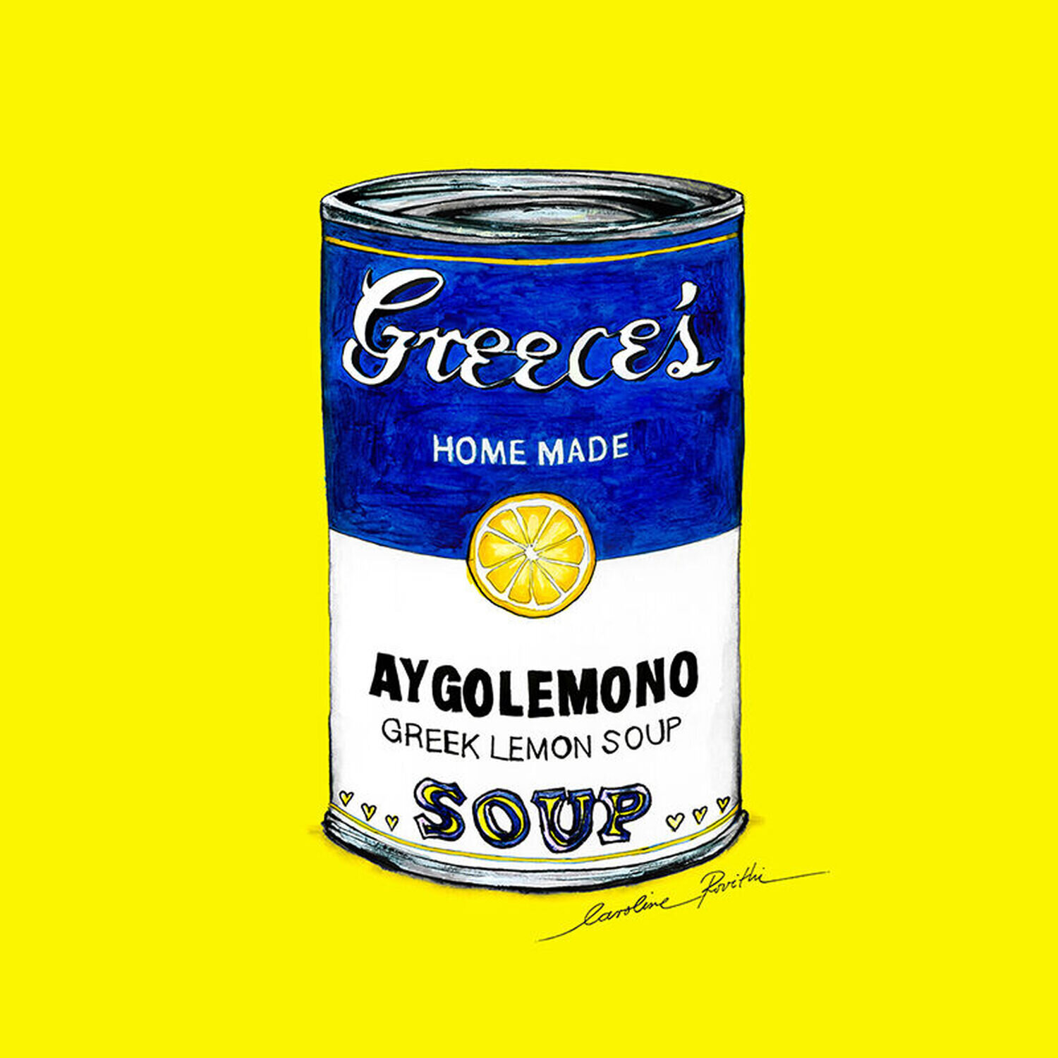 Greek Lemon Soup  Caroline Rovithi Dipinto originale in vendita
