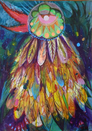 How many different feathers you have?  de WOOZY, Pintura a la venta en Singulart