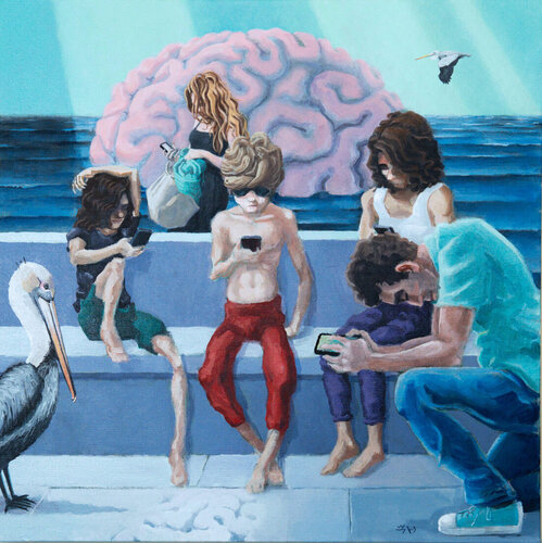 "Ocean Brain" von Wes Archer, Malerei kaufen auf Singulart