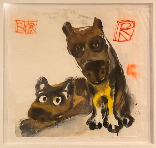 Deux Chiens thinking of Charmaine and Simone von Tammy Smith, Werk auf Papier kaufen auf Singulart