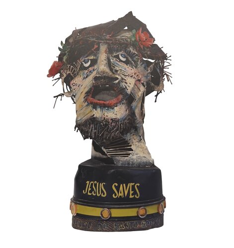 JESUS SAVES, (catalog #6825) van William Harrington, Beeldhouwwerk te koop op Singulart