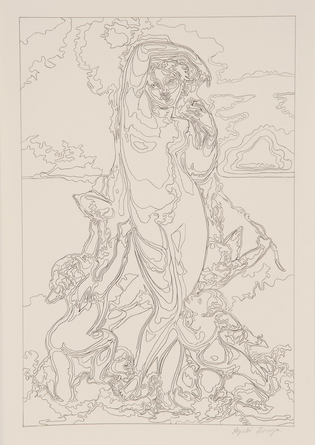 Hetaira, Rising from the Sea Azuki Furuya Werk op papier te koop