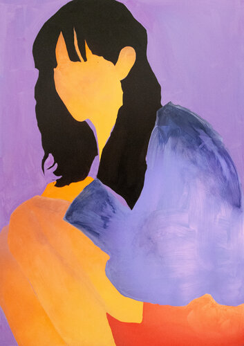 Happy Alone di Rebecca Bernau, Pittura in vendita su Singulart