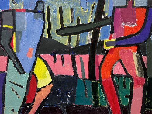 West Coast Figures No 9 van Fraser Taylor, Schilderij te koop op Singulart