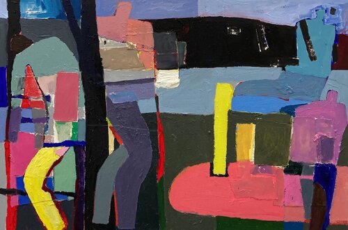West Coast Figures No 8 van Fraser Taylor, Schilderij te koop op Singulart
