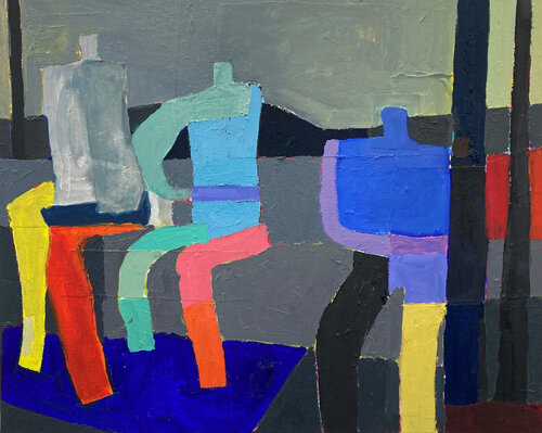 West Coast Figures No 3 van Fraser Taylor, Schilderij te koop op Singulart