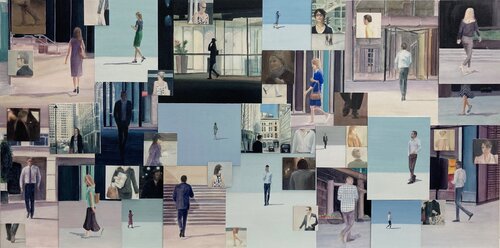 City Life par Gro Thorsen, Peinture en vente sur Singulart
