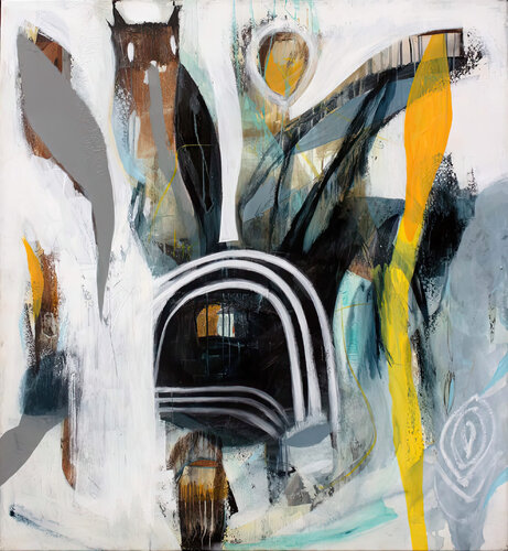 En el camino la cobra y el esquimal fueron bendecidos por el búho von Paco León, Malerei kaufen auf Singulart