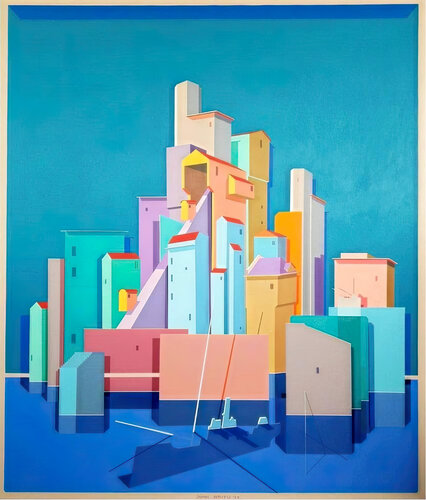 Ascensores Porteños van Juan Brito, Schilderij te koop op Singulart