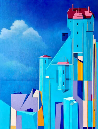 Vertical City van Juan Brito, Schilderij te koop op Singulart