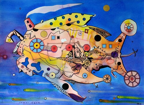 Somos aqua di Oscar Barra, Pittura in vendita su Singulart