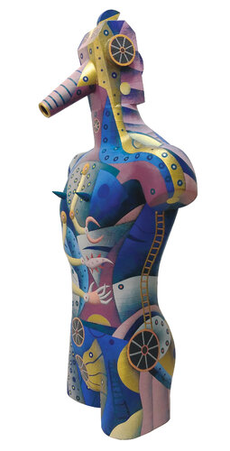 Guardian Azul van Oscar Barra, Beeldhouwwerk te koop op Singulart