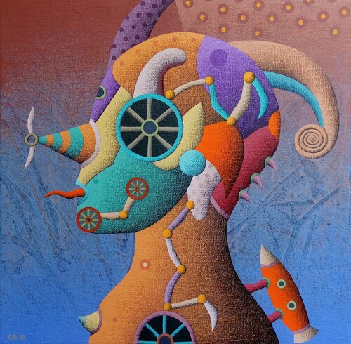 Una máquina del tiempo van Oscar Barra, Schilderij te koop op Singulart