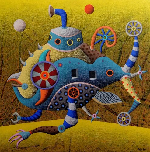 Un pez antiguo di Oscar Barra, Pittura in vendita su Singulart