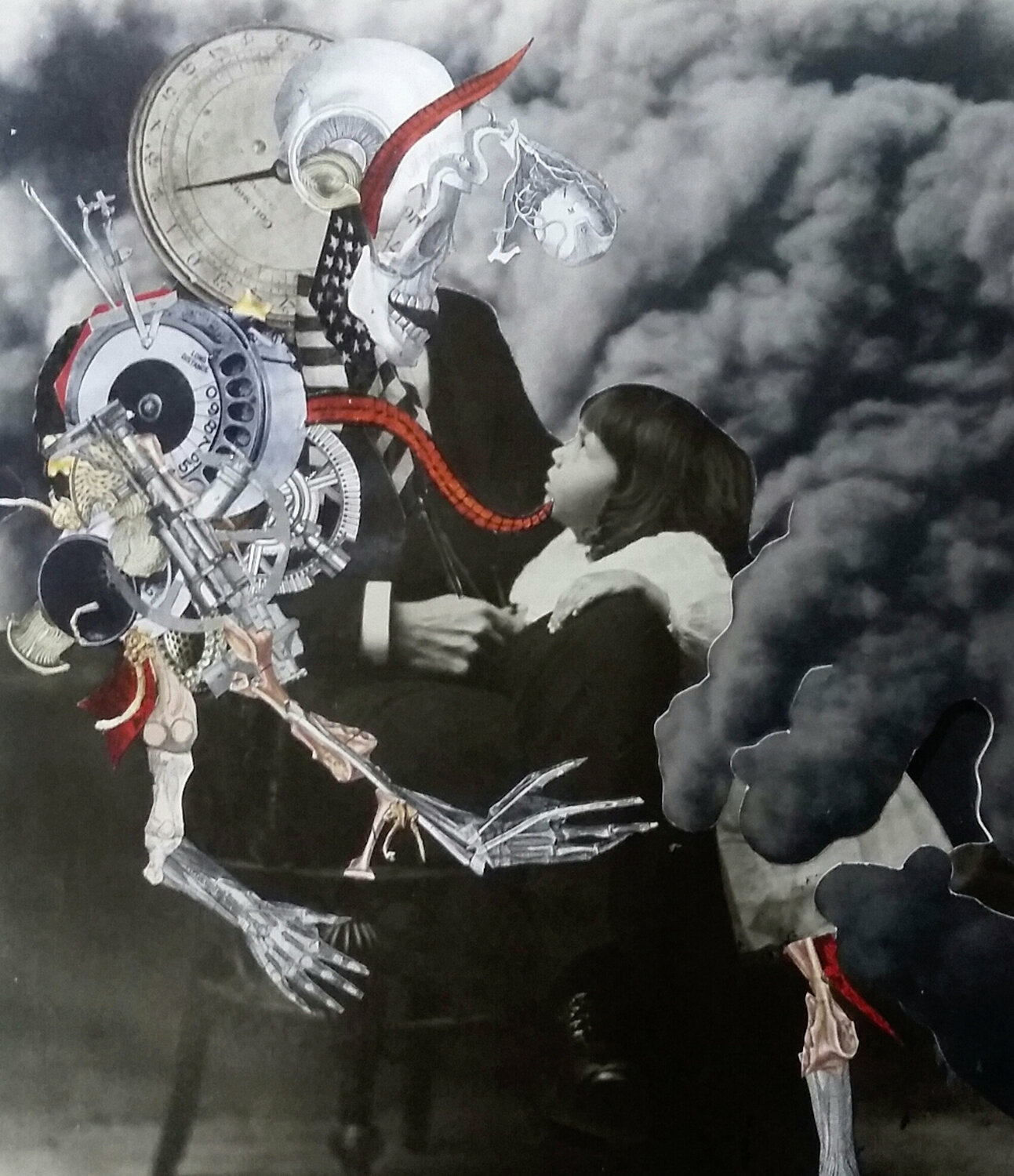 Mechanism of death i von axelle kieffer 2017 werk auf papier collage