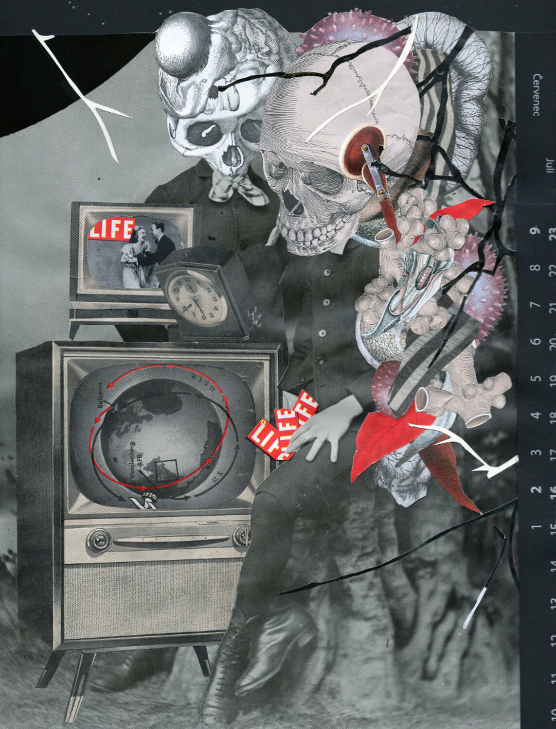 Mechanism of death iv von axelle kieffer 2019 werk auf papier