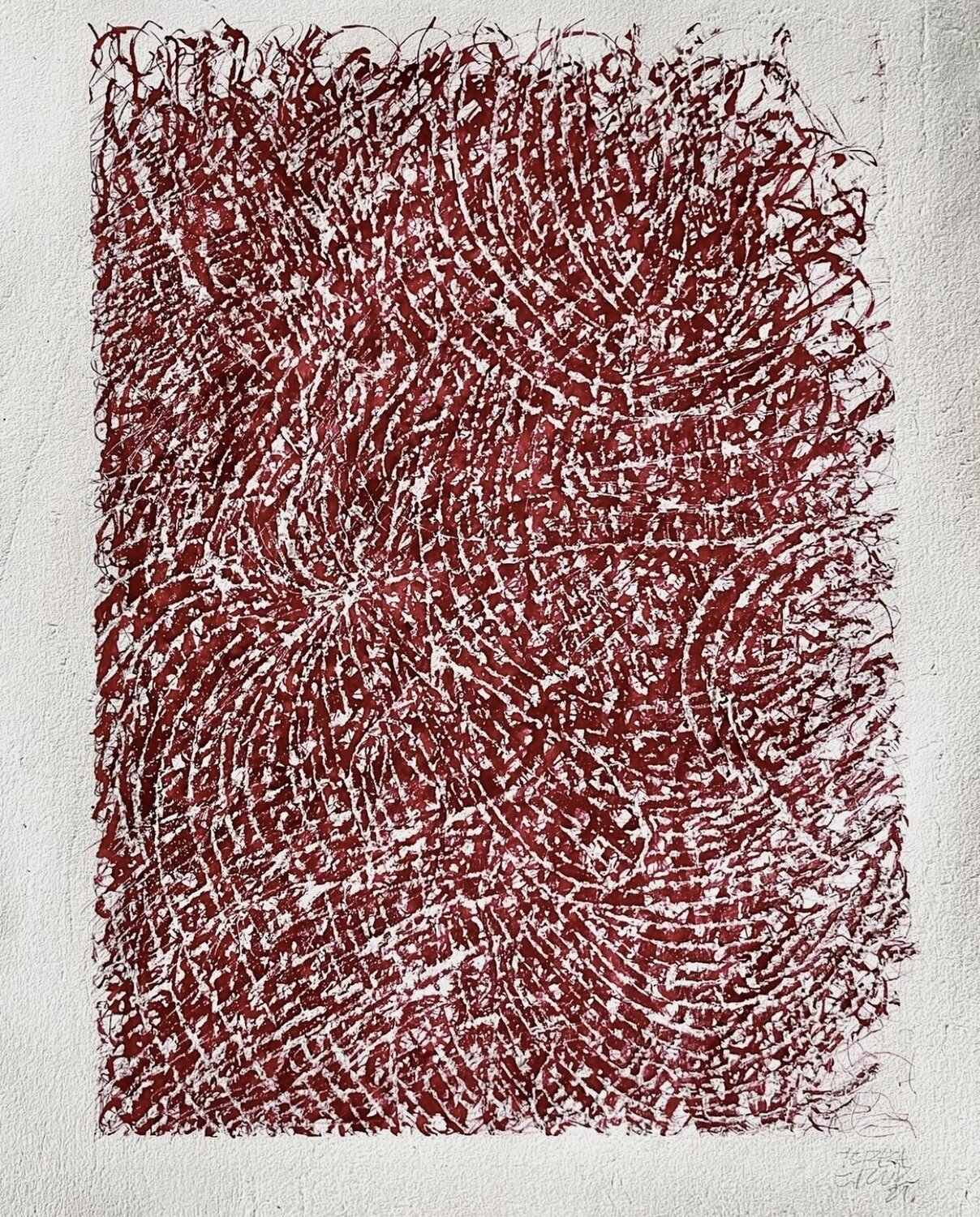 Deep Red Nro 001 Teresa Cruz Elton Opera su carta in vendita