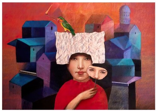 La plaza de los loros von Edwin Rojas, Malerei kaufen auf Singulart