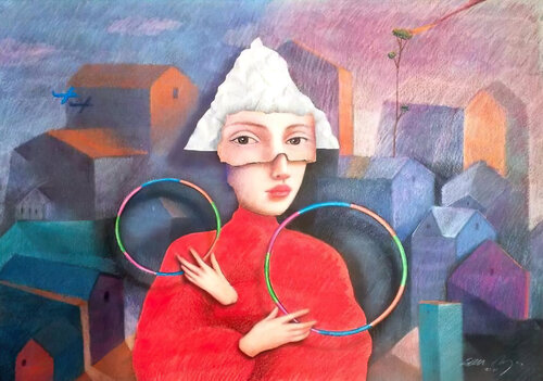 Niña de los aros von Edwin Rojas, Malerei kaufen auf Singulart