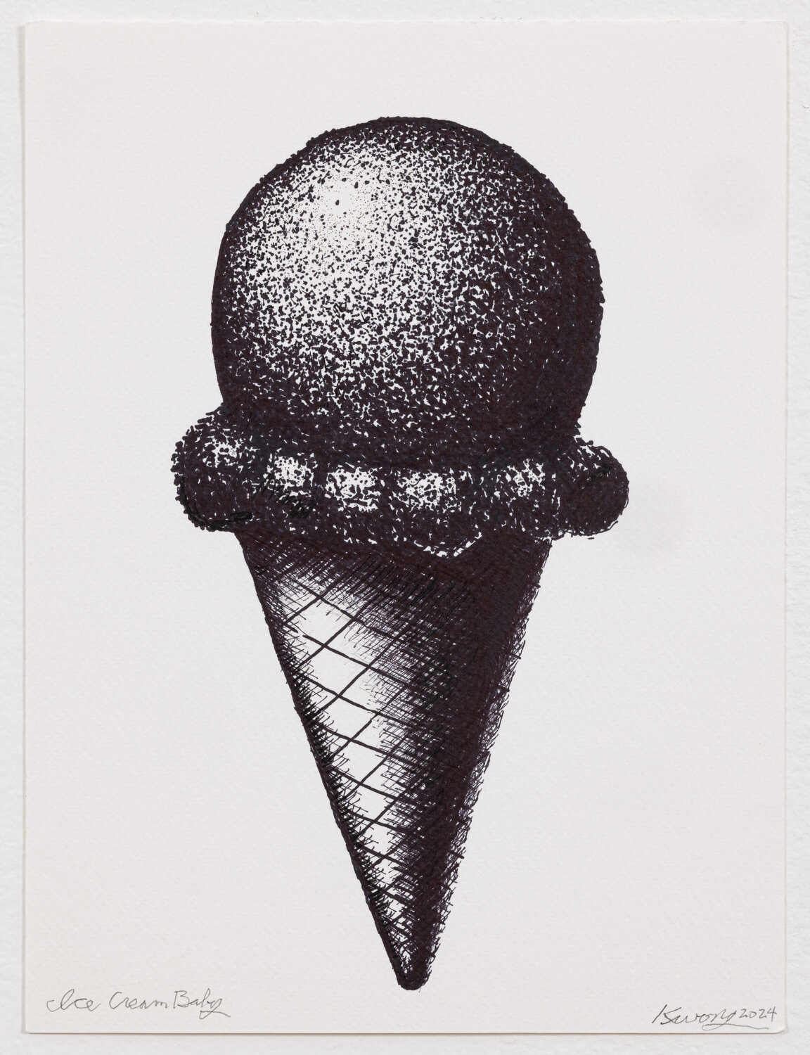 Ice Cream Baby Evri Kwong Obra en papel en venta