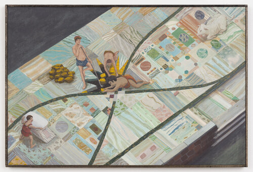 The Removal Of A Dreadful Sun Mosaic From My Temple par Christopher Ulivo, Peinture en vente sur Singulart