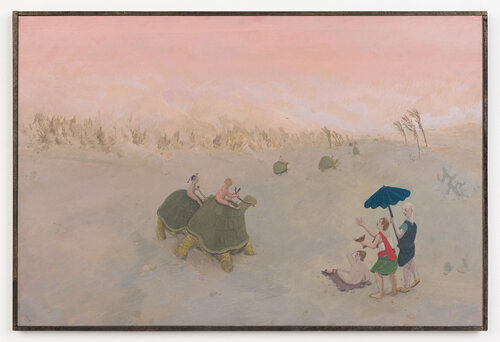 The First and Very, Very Last Great Desert Tortoise Race par Christopher Ulivo, Peinture en vente sur Singulart