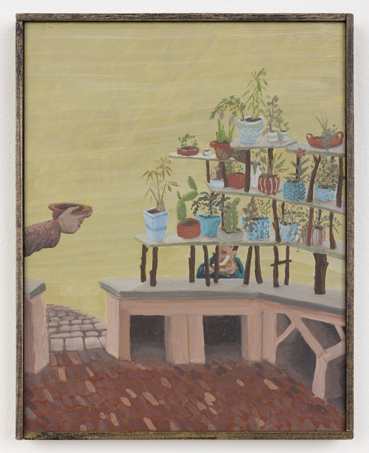 Instructing On The Scientific Method By Talking To Plants Christopher Ulivo Dipinto originale in vendita