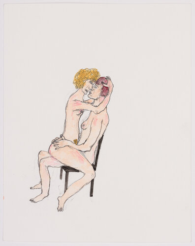Lovers in Chair by Eve Wood, Work on Paper for Sale on Singulart