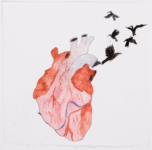 Heart Flock by Eve Wood, Work on Paper for Sale on Singulart