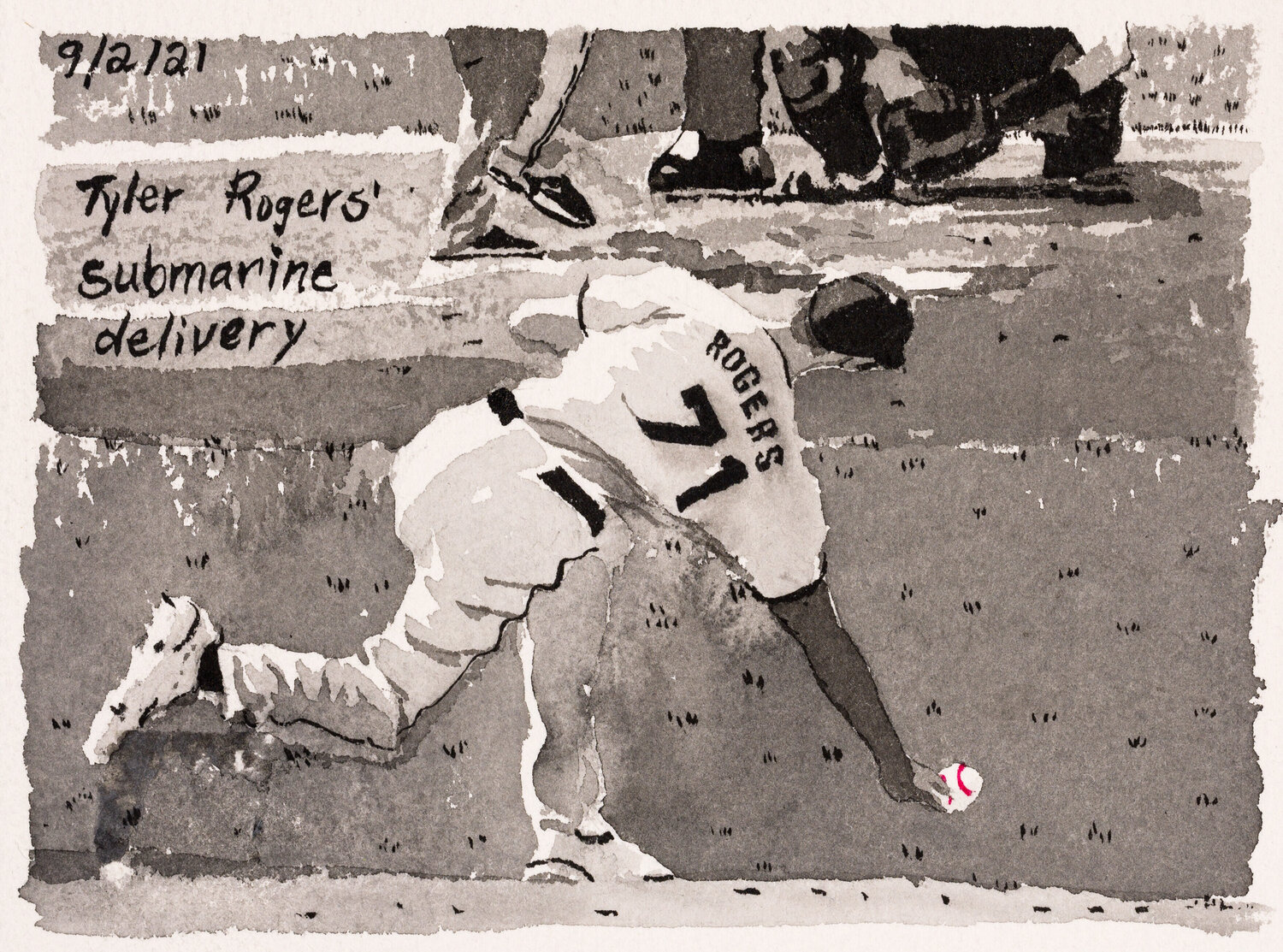 Moonlight Graham No. 345 John Collins Werk auf Papier zu verkaufen