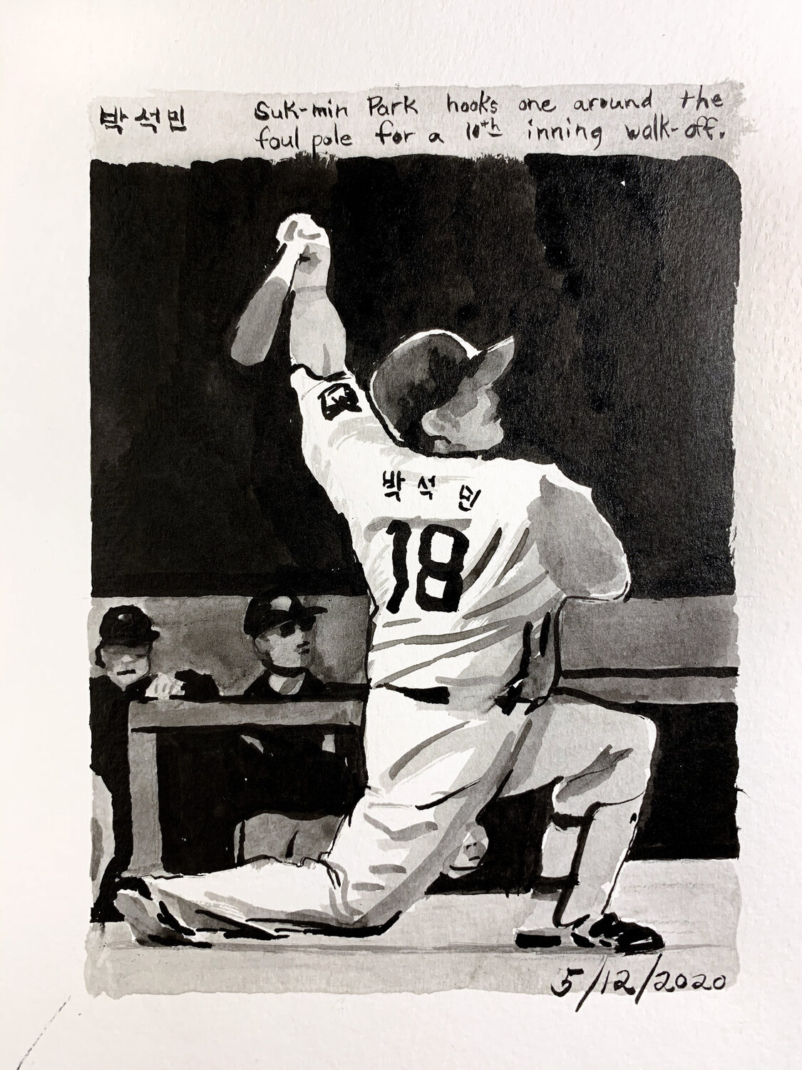 Moonlight Graham No. 46 John Collins Werk auf Papier zu verkaufen