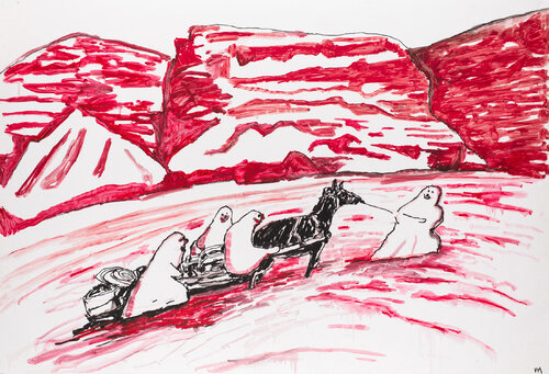 Red Rocks di Kathleen Henderson, Opera su carta in vendita su Singulart