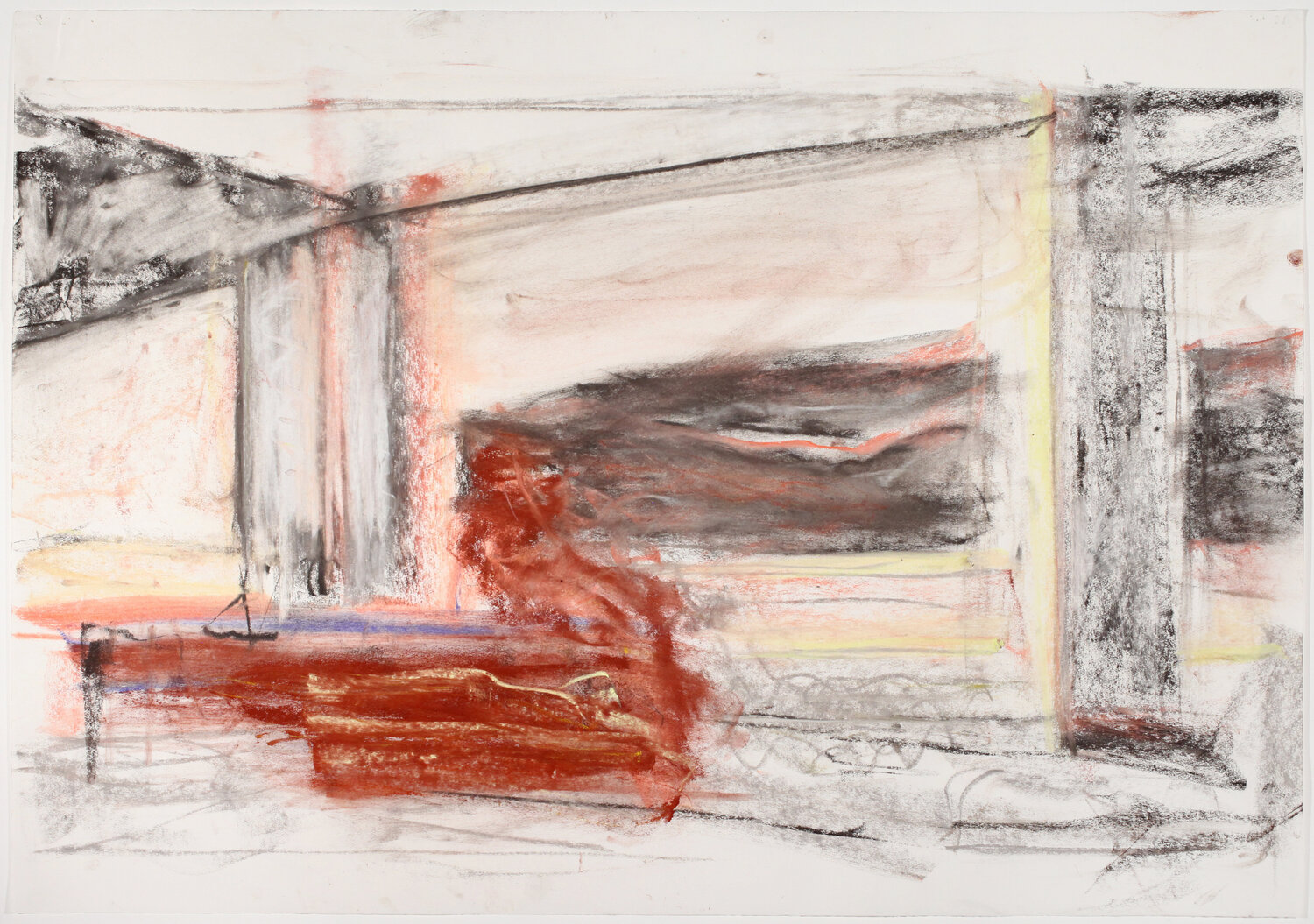 Untitled (Western Motel, 1957) Terry Rosenberg Opera su carta in vendita