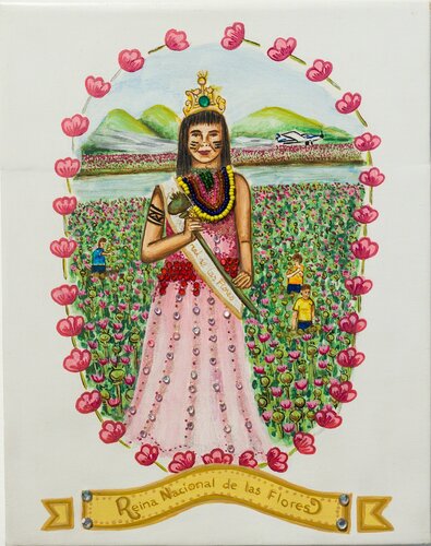 Reina Nacional de las Flores by Luis Nicolás Camargo, Painting for Sale on Singulart