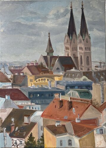 Vienna's view par Iryna Barabash, Peinture en vente sur Singulart