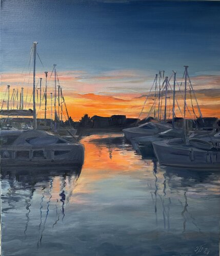 Sunset in the haven par Iryna Barabash, Peinture en vente sur Singulart