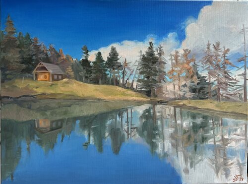 The Alpine Lake von Iryna Barabash, Malerei kaufen auf Singulart
