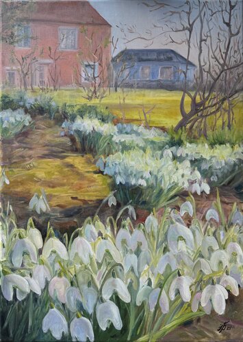 Snowdrop Symphony by Iryna Barabash, 油畫 for Sale on Singulart