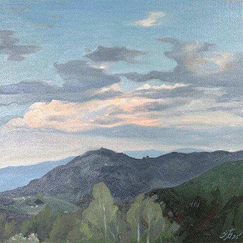 Evening over Gaal by Iryna Barabash, 油畫 for Sale on Singulart