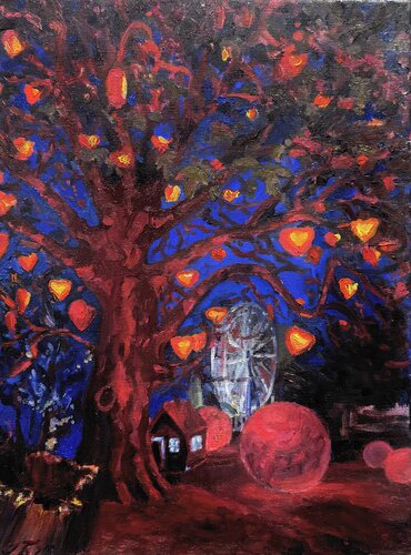 The Christmas Tree van Iryna Barabash, Schilderij te koop op Singulart