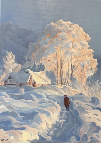 Winter Glow par Iryna Barabash, Peinture en vente sur Singulart