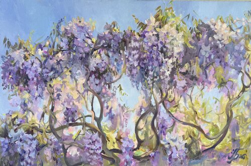 Wisteria Breeze by Iryna Barabash, Painting for Sale on Singulart