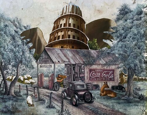 Elapsed Townscape von Jeffery Geller, Werk auf Papier kaufen auf Singulart