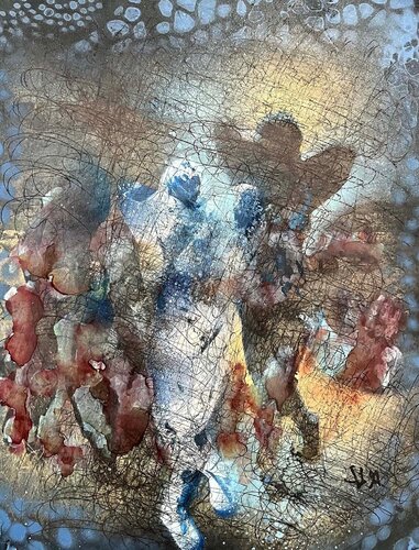 Shadow Tandem van Jeffery Geller, Schilderij te koop op Singulart