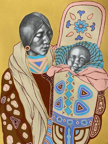 Family Ties by Karina McMillan, 종이 for Sale on Singulart