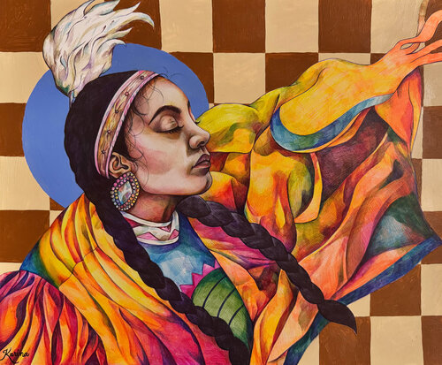 Lumbee Dancer (print) de Karina McMillan, Impresión a la venta en Singulart