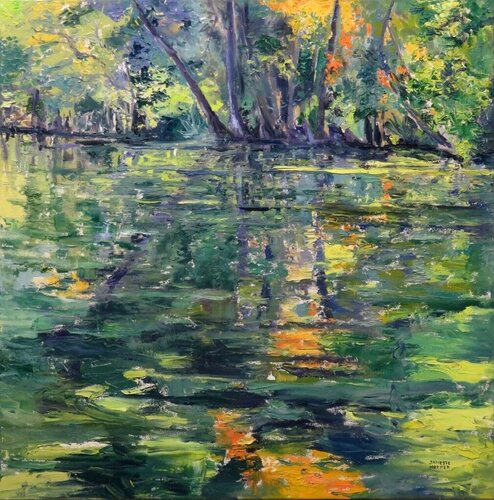 A Touch of Fall di Janette K. Hopper, Pittura in vendita su Singulart