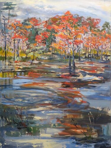Fall Cypress von Janette K. Hopper, Malerei kaufen auf Singulart