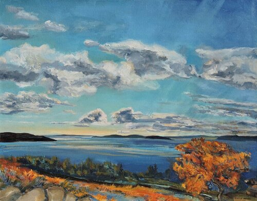 Autumn Bay von Janette K. Hopper, Malerei kaufen auf Singulart